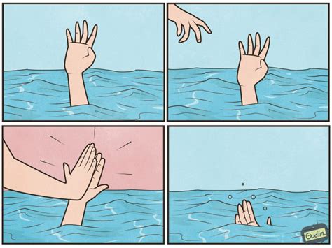 drowning meme template